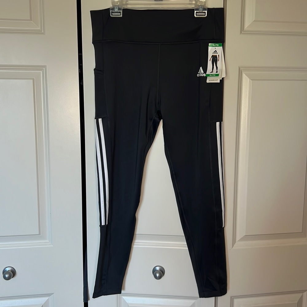 A tight fit high rise adidas leggings